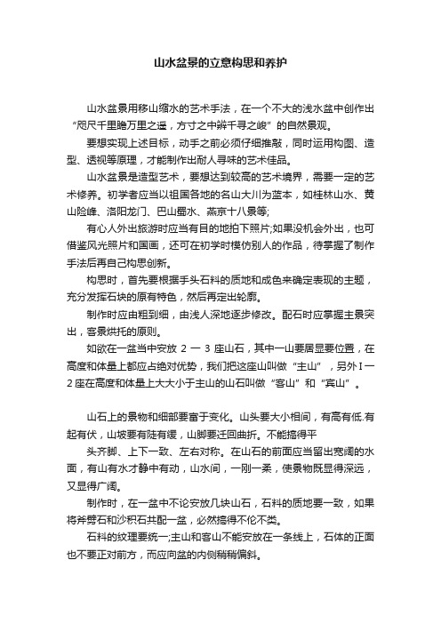 山水盆景的立意构思和养护