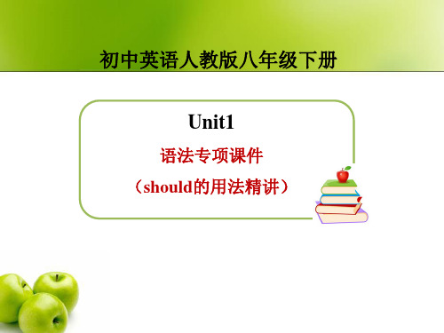 八年级英语下Unit1语法专项课件(人教版should的用法精讲)全面版