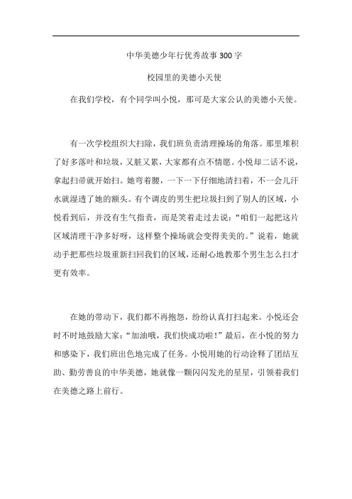 中华美德少年行优秀故事300字