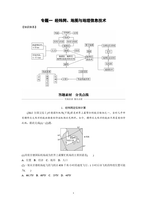 专题一 经纬网,等值线