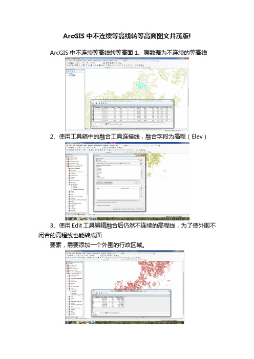 ArcGIS中不连续等高线转等高面图文并茂版!