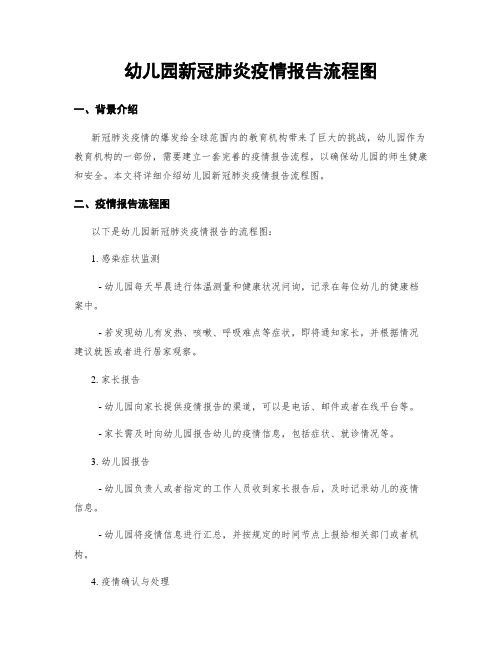 幼儿园新冠肺炎疫情报告流程图