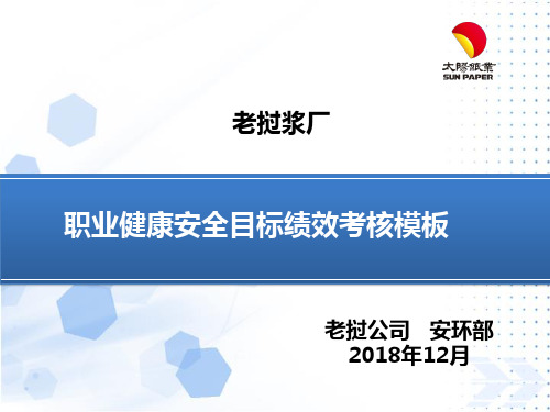 职业健康安全目标绩效考核模板