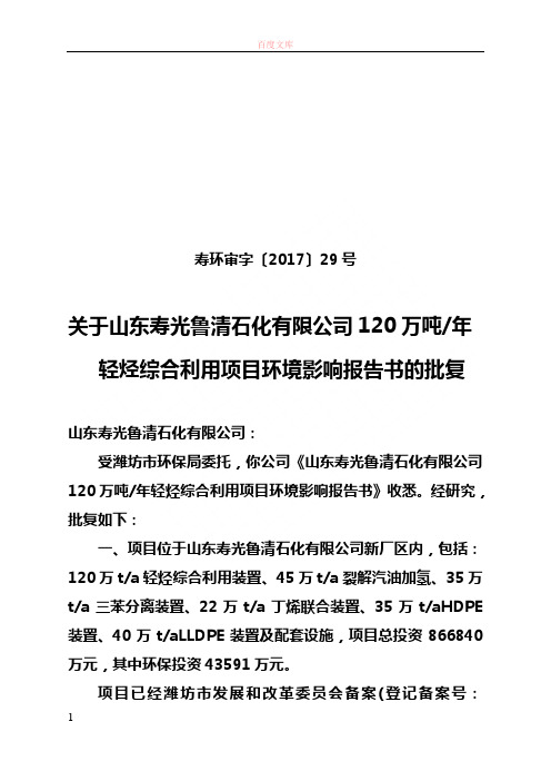 寿环审字〔2020〕29号