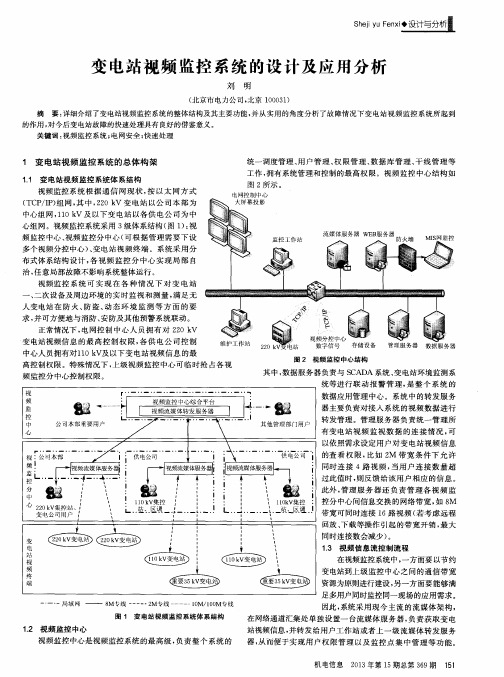 变电站视频监控系统的设计及应用分析