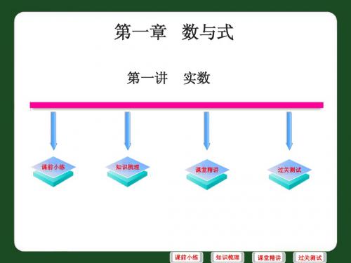 2015年《广东中考必备·数学》复习课件:第一章数与式第1讲 实数