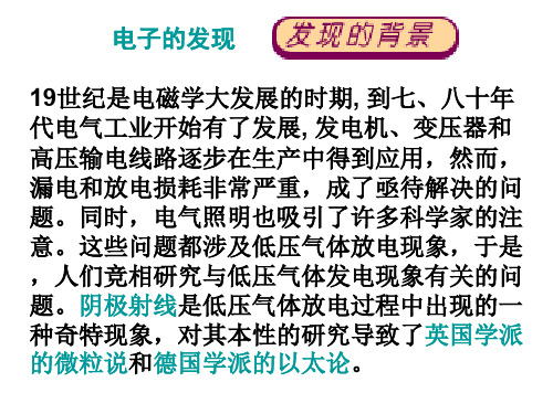 高二物理电子的发现(中学课件201911)