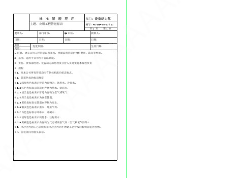 公用工程管道标识