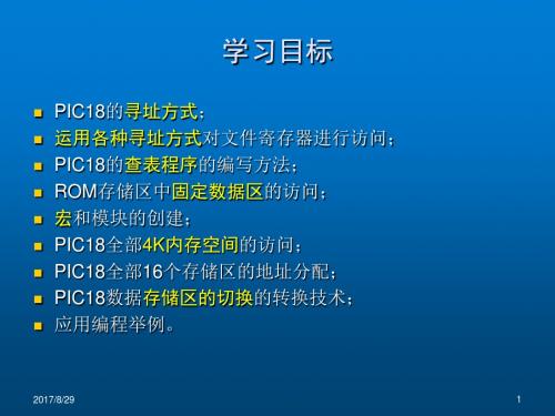 PIC18F452单片机原理及编程实践(第六章)存储器转换、表处理、宏和模块