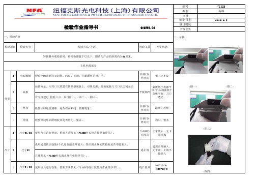 检验作业指导书(外观、尺寸)1