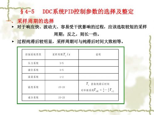 §4-5   DDC系统PID控制参数的选择及整定