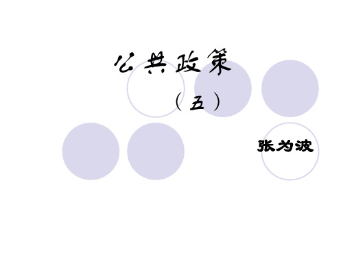 第五章 公共政策的评估与监控 