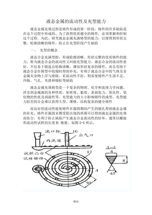 液态金属的流动性及充型能力