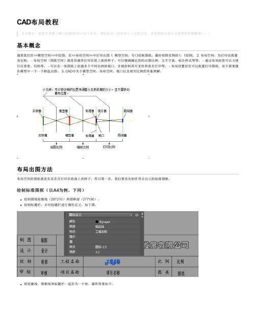 CAD布局出图教程