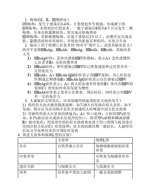 微生物大题重点