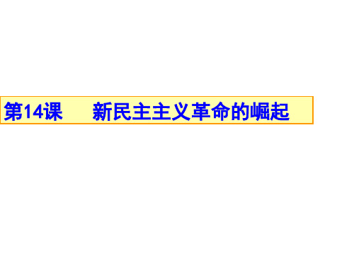 高中历史人教课标版必修1 新民主义革命的崛起 课件PPT