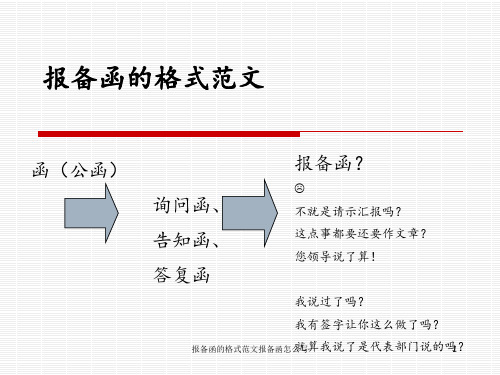 报备函的格式范文报备函怎么写 ppt课件