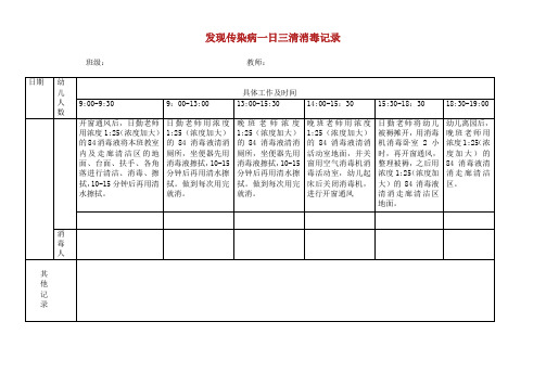 传染病消毒记录表格.doc