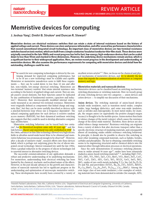 Memristive devices for computing