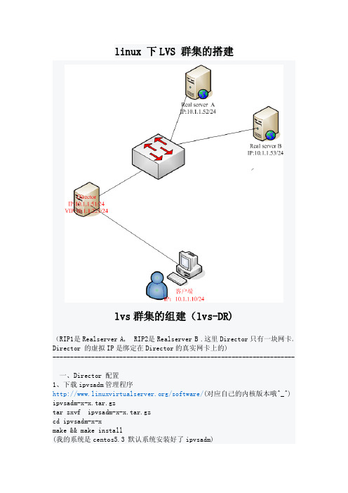 linux 下LVS 群集的搭建