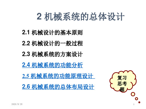 2.1机械系统的功能原理设计知识课件