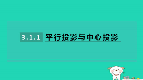 2024九年级数学下册第3章投影与视图3.1投影3.1.1平行投影与中心投影习题课件新版湘教版