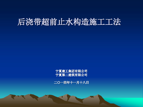 后浇带超前止水构造施工工法展示