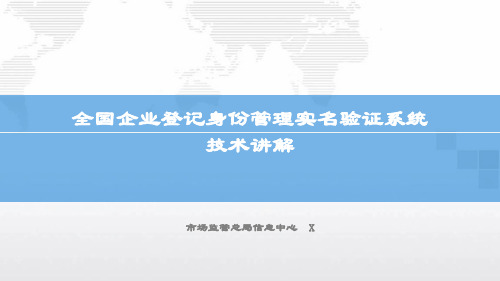 (精)全国企业登记身份管理实名验证系统技术讲解PPT课件