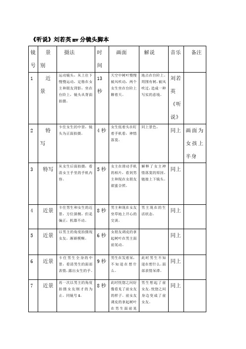 分镜头脚本 