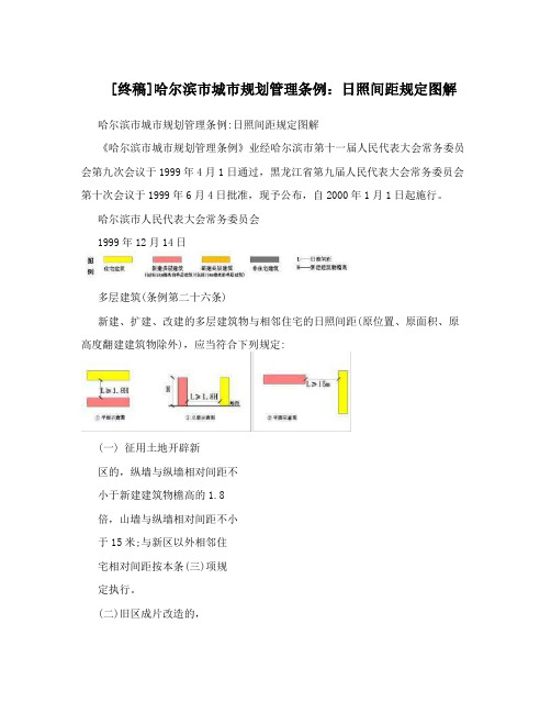 [终稿]哈尔滨市城市规划管理条例：日照间距规定图解