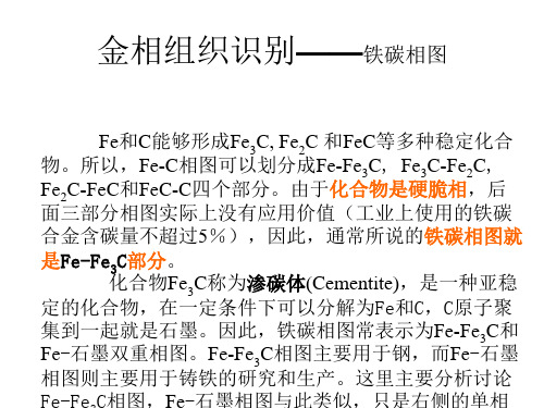 金相组织识别——铁碳相图