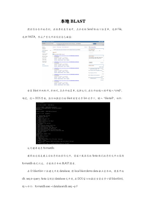 本地BLAST操作
