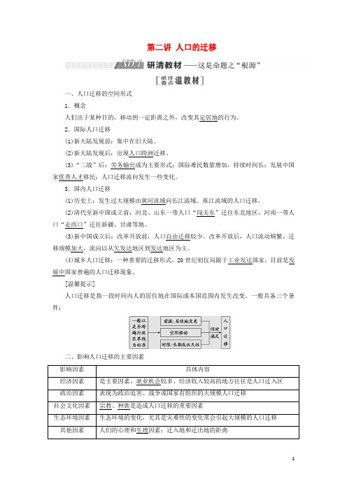 高考地理一轮复习 第二部分 第一章 人口的增长、迁移