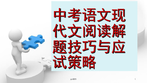 中考语文现代文阅读解题技巧与应试策略 ppt课件