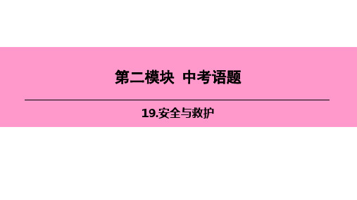 2020·新课标·中考宝典广东版·英语·课件 第二模块  19.安全与救护