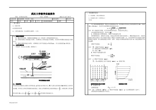 流速量测(毕托管)实验(完成)