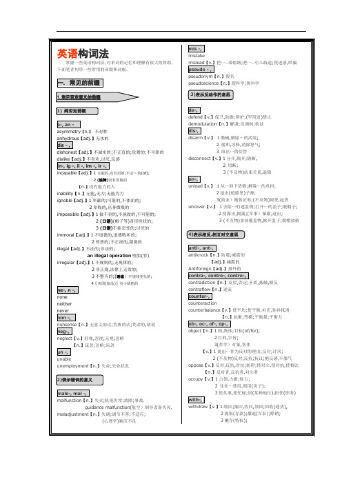 [英语词根单词表]