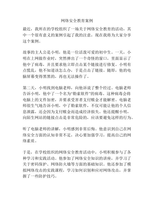 网络安全教育案例