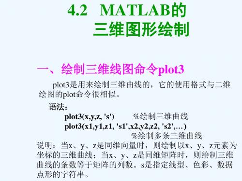 MATLAB三维图形绘制