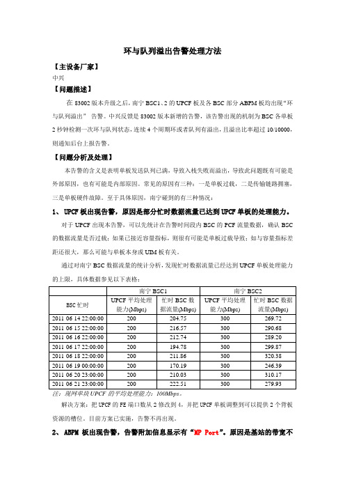 8月案例7-环与队列溢出告警处理方法