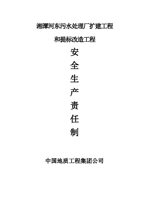 安全责任制、应急预案及考核制度、操作规程