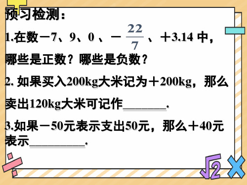 初中数学苏科版(新版)七年级上册正数与负数课件