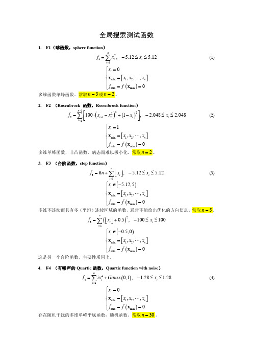 全局搜索测试函数