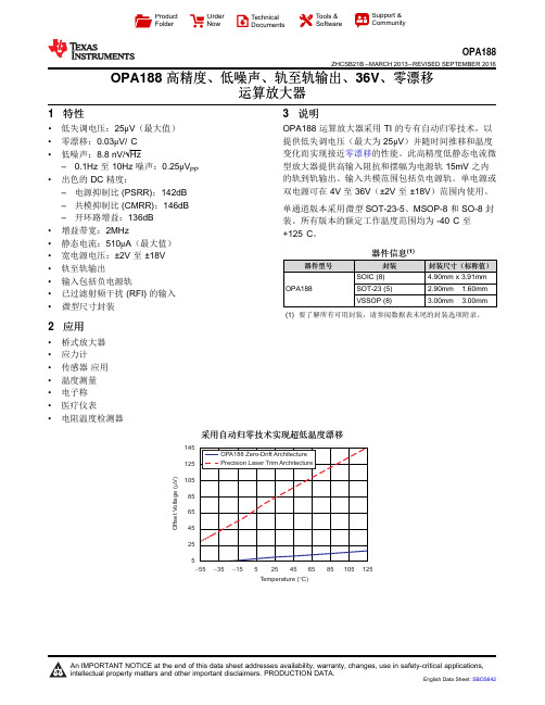 OPA188运算放大器说明书