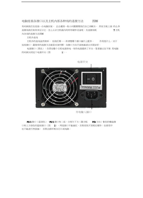 电脑组装各接口以及主机内部各种线的连接方法图解.docx