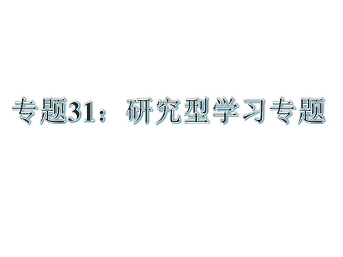 中考数学复习专题31：研究型学习专题(共13张PPT)