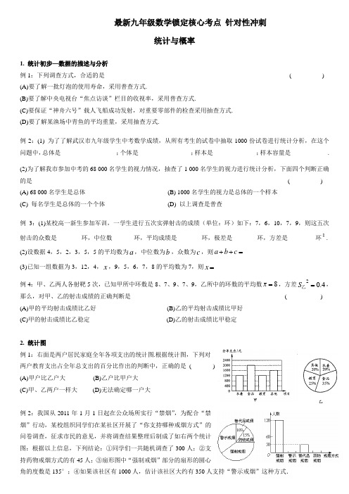 最新九年级数学锁定核心考点针对性冲刺 统计与概率 (6)