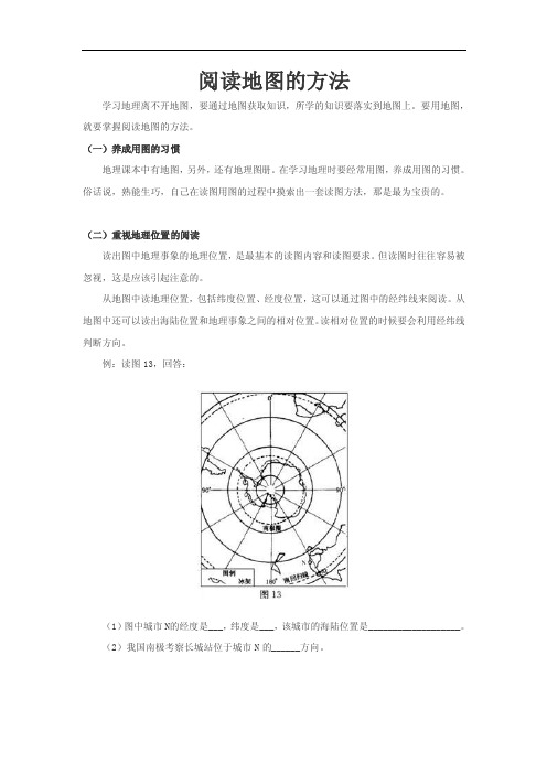 阅读地图的方法