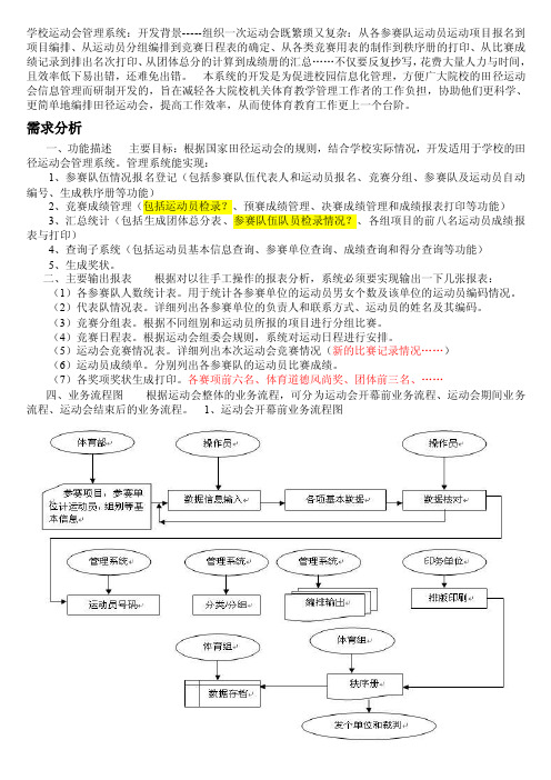 学校运动会管理系统