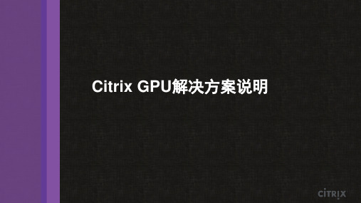 Citrix_GPU解决方案说明